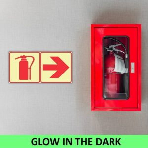SABS Fire Extinguisher and Arrow Right photoluminescent safety sign (F19) (2)