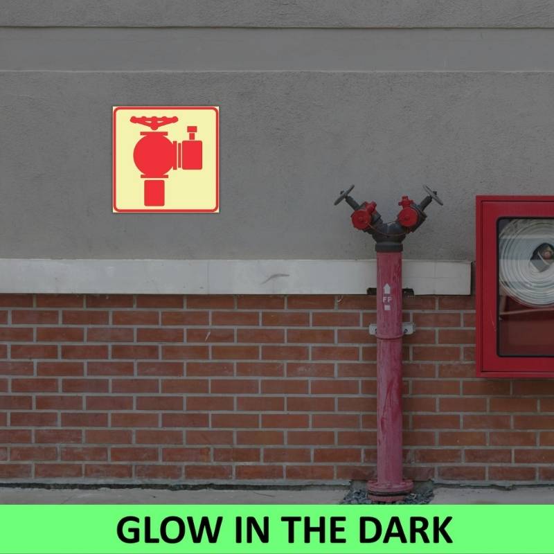 SABS Fire Hydrant Photoluminescent (glow in the dark) safety sign (F30)