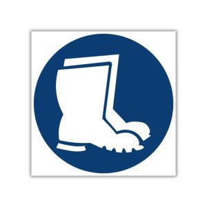 SABS Foot And Leg Protection Against Liquids Shall Be Worn safety sign (MV6)