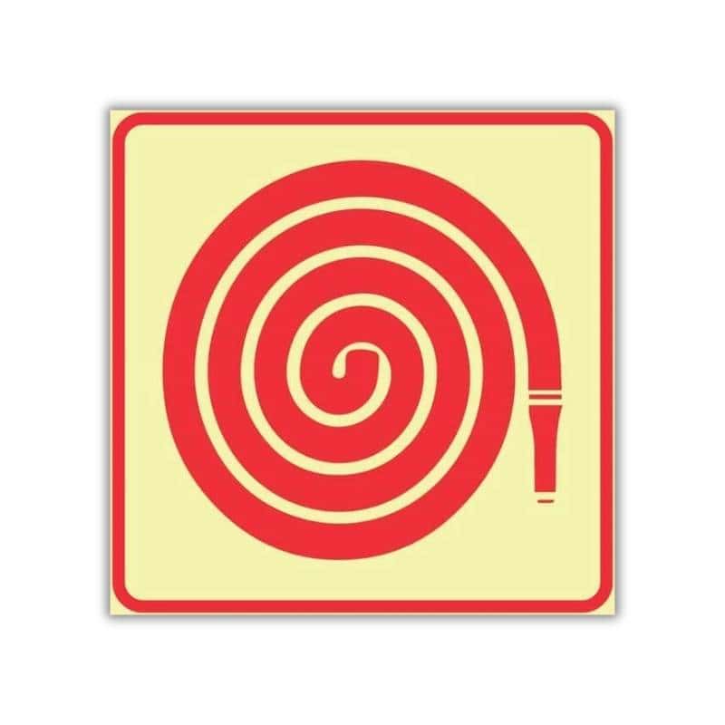 SABS Hose Reel photoluminescent ( Glow in the dark ) safety sign (F29)