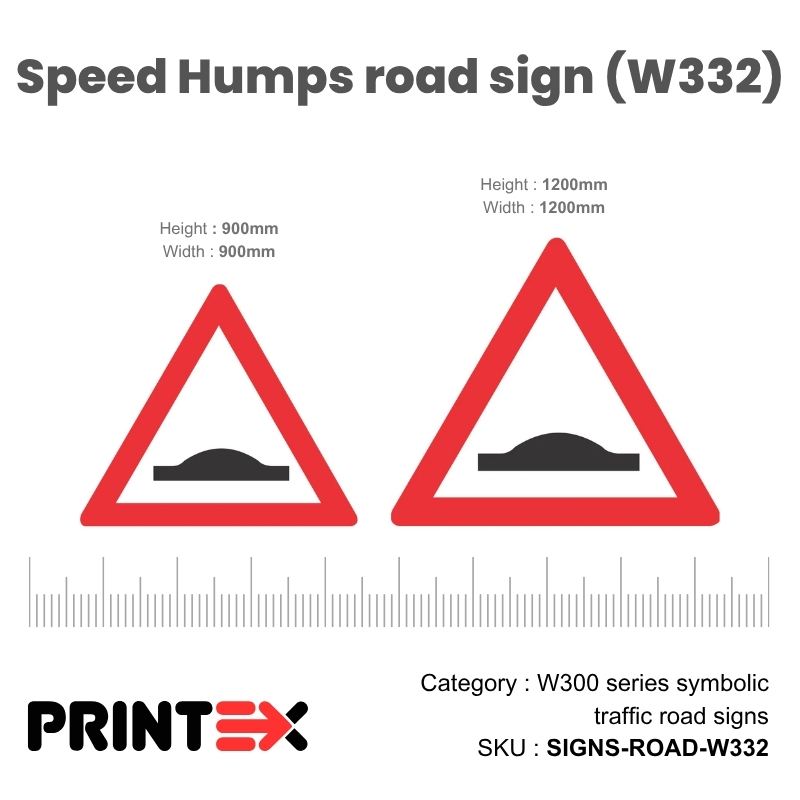 Speed Humps Road Sign (W332)