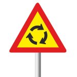 Traffic Circle Temporary road sign (TW201)