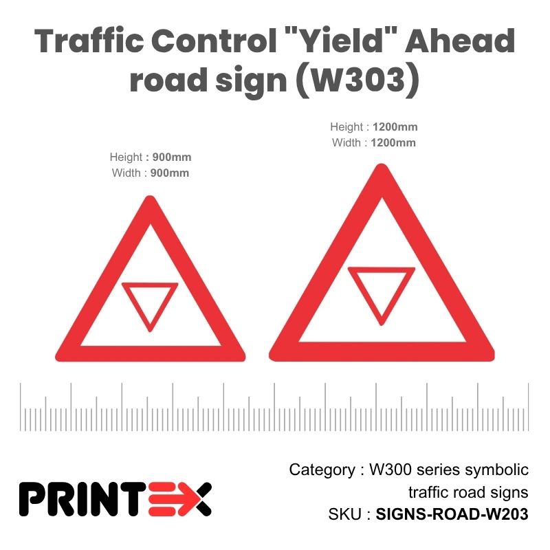 Traffic Control _Yield_ Ahead road sign (W303)