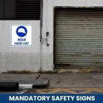 Wear Hard Hat Safety Sign (M13)