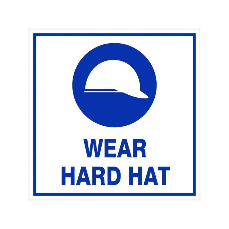 Wear Hard Hat Safety Sign (M13)
