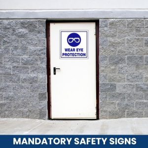 Wear eye protection safety sign (M10)