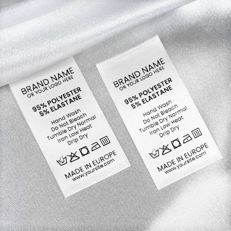 satin wash-proof clothing tags