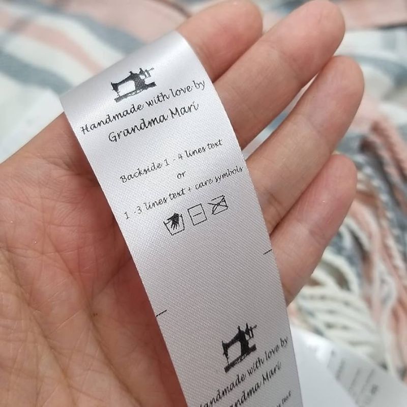 satin wash-proof clothing tags