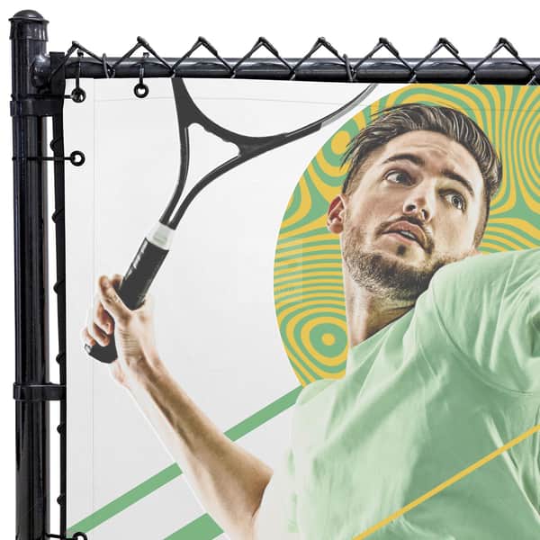 Close Up Mesh Fence Banner