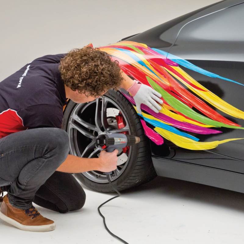 Car Wrap Cast Vinyl installation