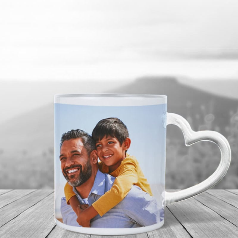 Heart Handle Photo Mugs