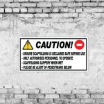 Caution Scaffolding Sign