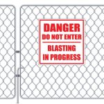 Danger Blasting Sign