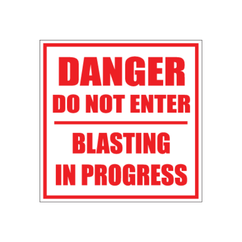 Danger Blasting Sign