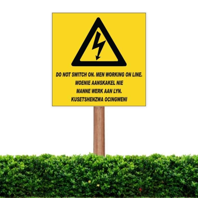 Do Not Switch On Sign