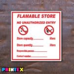 Flammable Store Sign - Gas