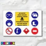 No Entry poisonous Water Sign - Poison