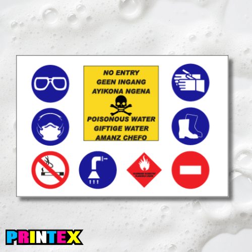 No Entry poisonous Water Sign - Poison