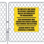 No Unauthorized Operation Business Sign