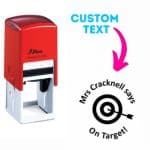 Shiny Teacher Stamps 32x32mm - On Target