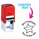 Shiny Teacher Stamps 32x32mm - Star