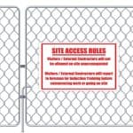 Site Access Rules Sign