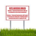 Site Access Rules Sign