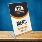 Clear Single Sided Acrylic Menu Holder