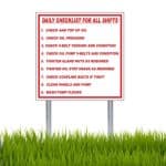 Daily Checklists For Shifts Sign