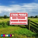 Geen Visvang Business Sign