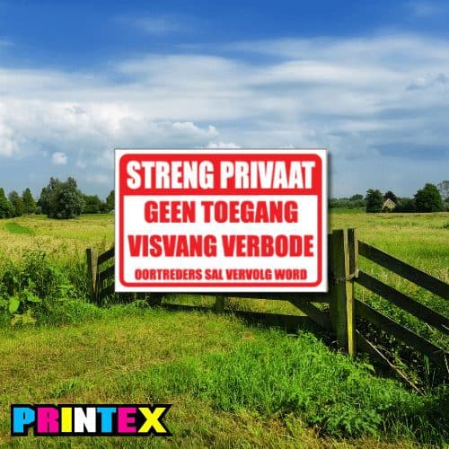 Geen Visvang Business Sign