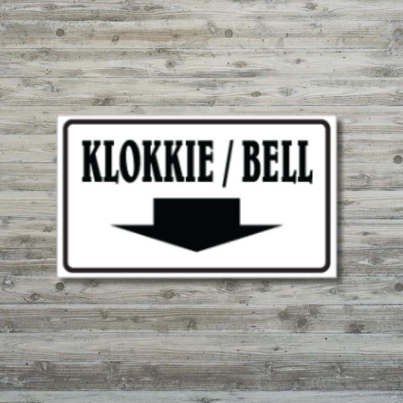 Klokkie _ Bell Business Sign