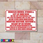 Left At Own Risk Business Sign