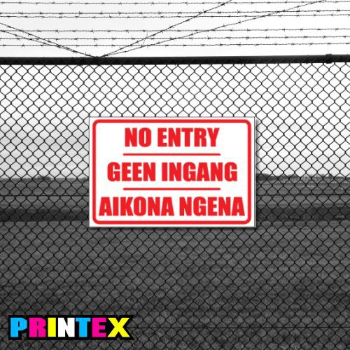 No Entry Geen Ingang Business Sign