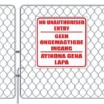 No Unauthorised Entry Sign