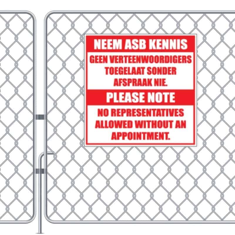 No Sales Reps Business Sign