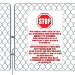 Not Allowed Premises Sign