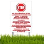 Not Allowed Premises Sign