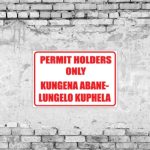 Permit Holders Only Sign