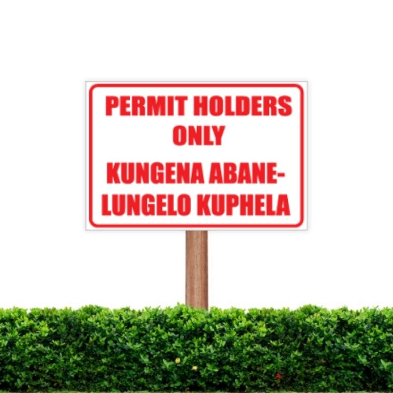 Permit Holders Only Sign