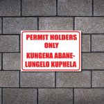 Permit Holders Only Sign