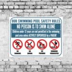 Pool Safety Rules Sign