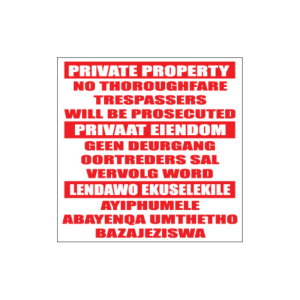 Private Property Prosecuted Sign