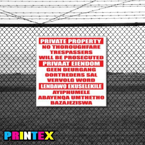Private Property Prosecuted Business Sign