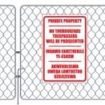 Private Property Trespassers Sign