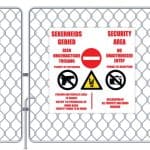 Security Area No Entry Sign