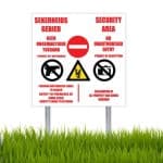 Security Area No Entry Sign