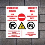 Security Area No Entry Sign