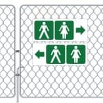 Toilets Arrow Sign
