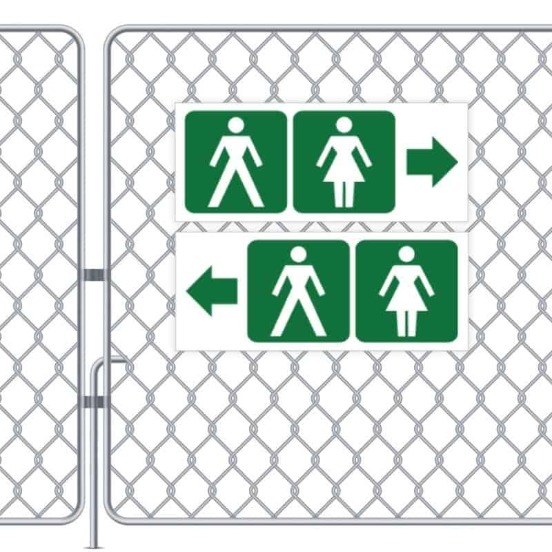 Toilets Arrow Sign